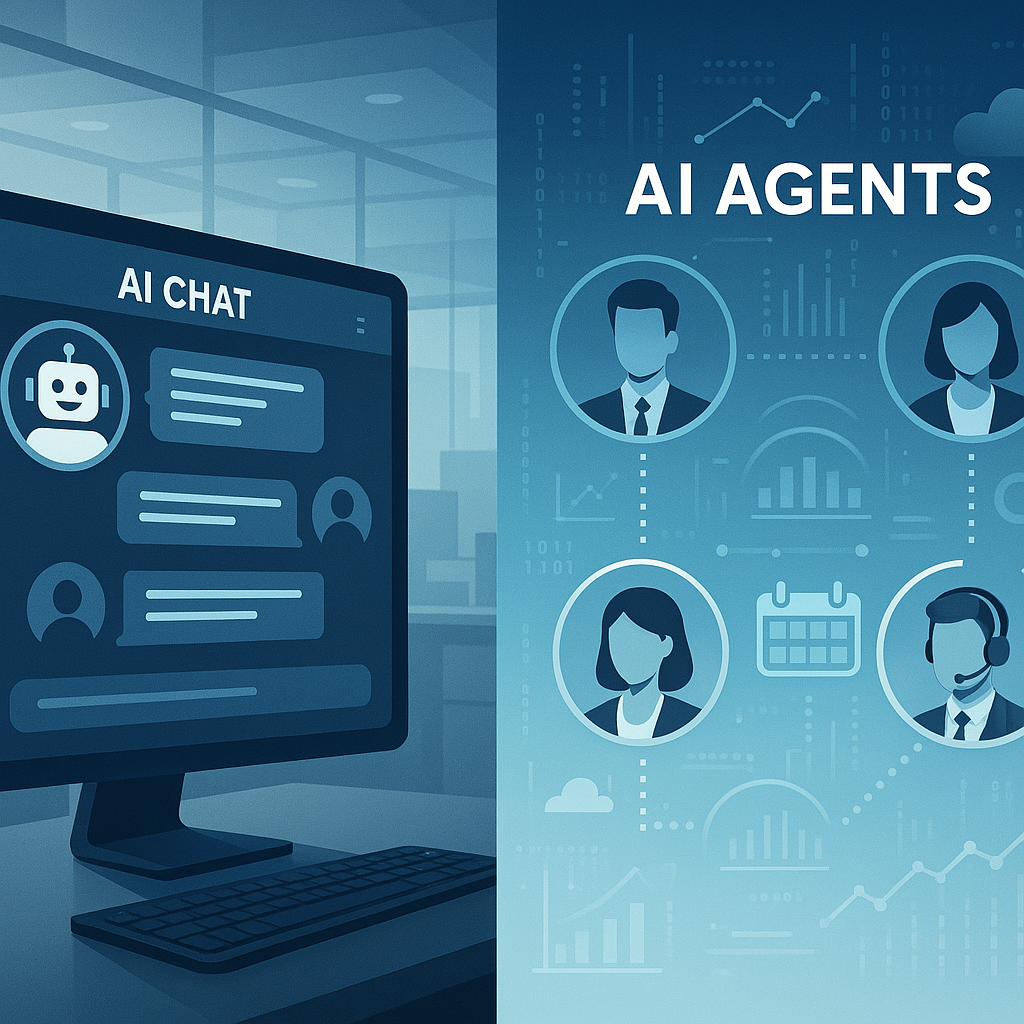 AI Chat vs. AI Agents: Key Differences & Business Benefits